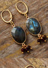 Boho Earrings, Dangle Earrings, Labradorite